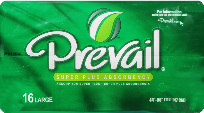 Prevail Underwear Large Super Plus 44-58" 4x16ct