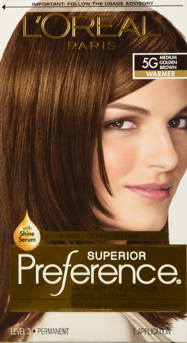 L'Oreal Paris Superior Preference Medium Golden Brown Permanent Hair Color 1ct