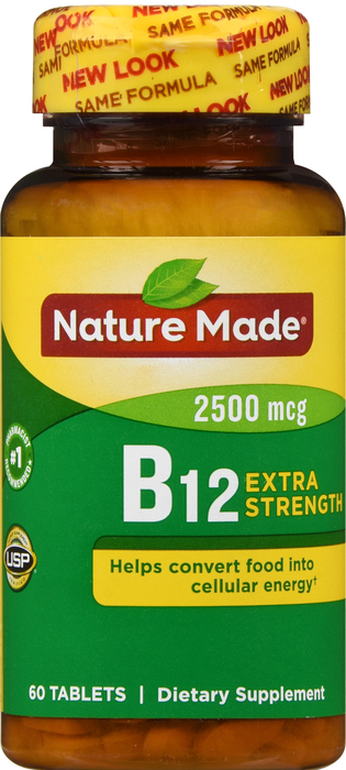 Nature Made Vitamin B-12 2500mcg Tablets 60ct