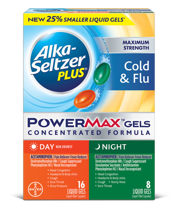 ALKA-SELTZER PLUS PWR GELS DAY/NIT 24CT