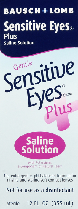 Bausch & Lomb Sensitive Eyes Saline Solution Gentle 12oz