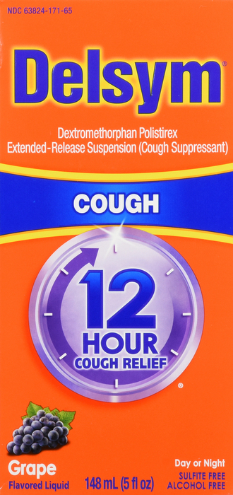 Delsym 12 Hour Extended Release Cough Suppressant Grape 5oz