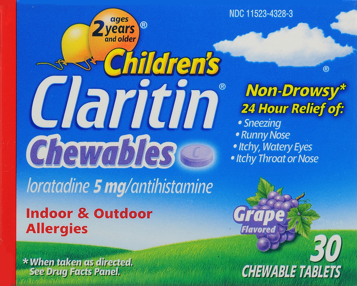 Claritin Children's 24HR 5mg Grape Chewable Tablets 30ct