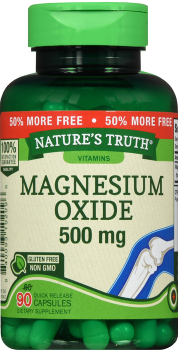 MAGNESIUM OXIDE 500MG CAP 60+30 NAT TRUT