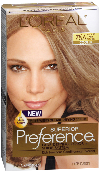 L'Oreal Paris Superior Preference Medium Ash Blonde Permanent Hair Color 1ct