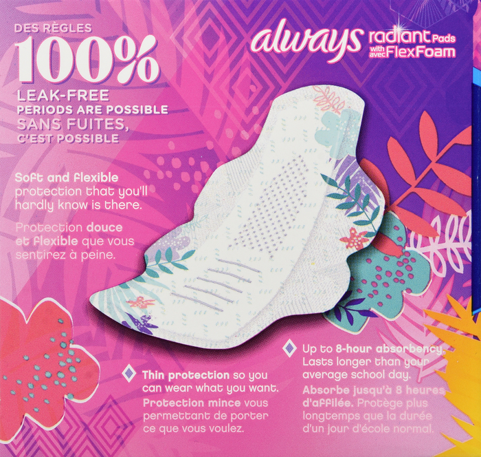 Always Infinity Flexfoam Regular Teen Pads 14ct