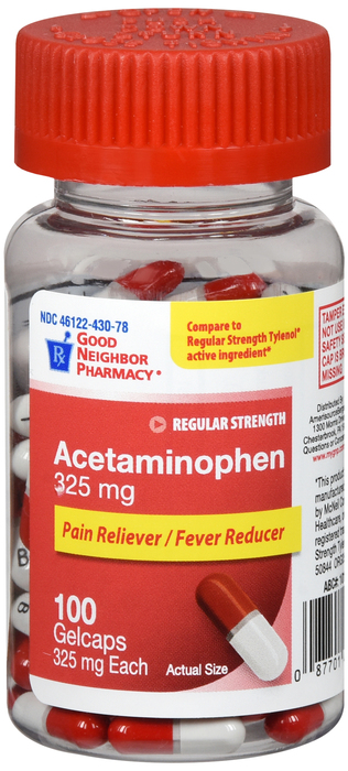 Good Neighbor Pharmacy Acetaminophen 325mg Gel Caps 100ct