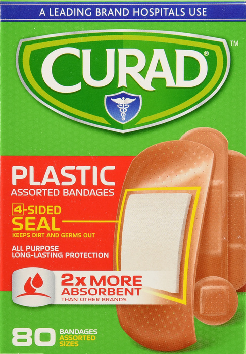 CURAD BANDAGE PLASTIC ASSORTED 80 CT