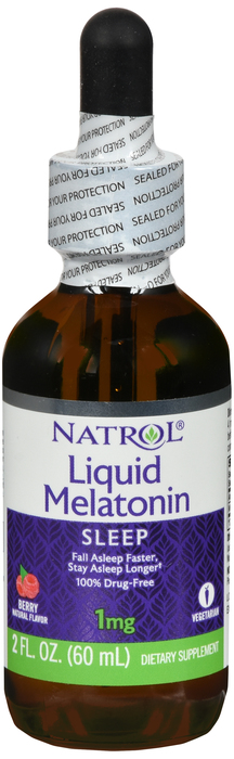 Natrol Melatonin 1mg Berry Liquid 2oz