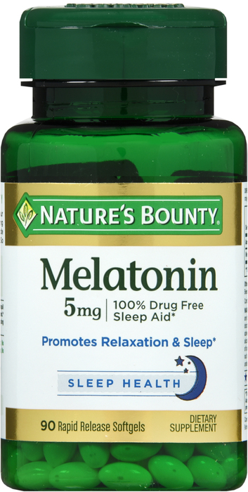 Nature's Bounty Melatonin 5mg Softgels 90ct