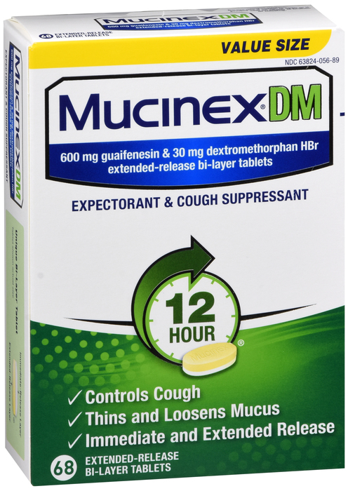 MUCINEX DM EXTENDED RELEASE TAB 68CT