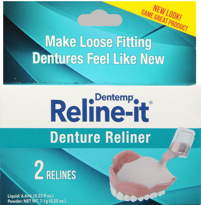 Dentemp Reline-It Denture Reliner 2ct