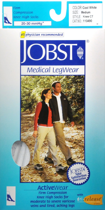 JOB ACTIVEWEAR KNEE 20-30 MED WH DS