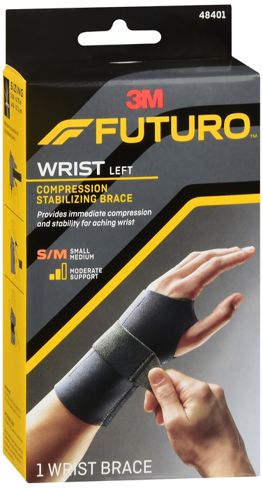 Futuro Compression Stabilizing Wrist Brace Left Small/Medium 1ct