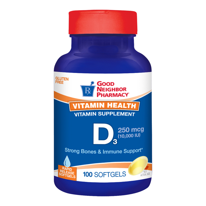 Good Neighbor Pharmacy Vitamin D3 10000IU Softgels 100ct