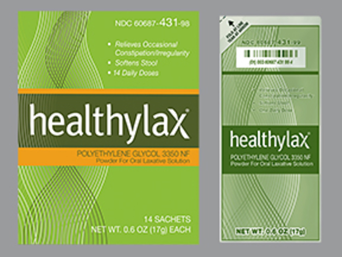 Healthylax Polyethylene Glycol 3350 17g Powder Sachets 14ct AHG