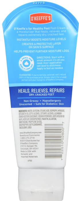 O'Keeffe's Healthy Feet Daily Foot Cream Tube 3oz