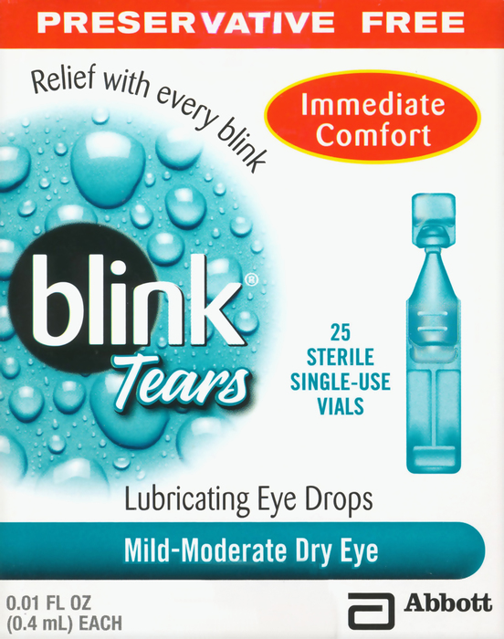 Blink Tears Preservative Free Lubricating Eye Drops 25ct