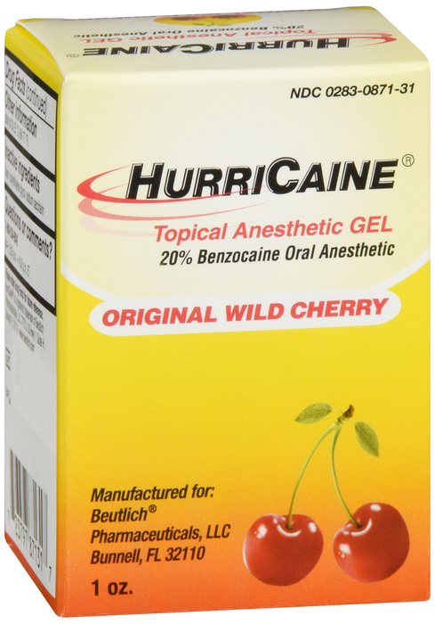 HURRICAINE 20% GEL JAR CHERRY 1OZ