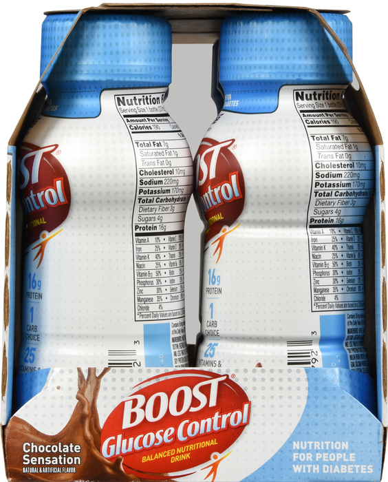 BOOST GLUCOSE CONTROL RTU CHOCOLATE RETL 4X6X8OZ