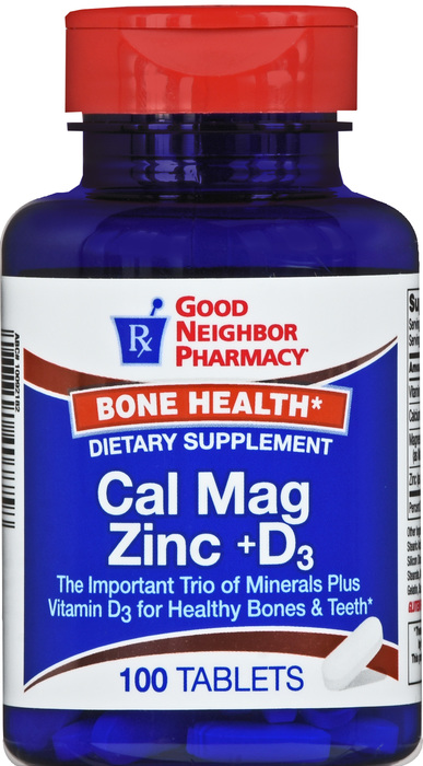 Good Neighbor Pharmacy Calcium Mag Zinc+D3 Tablets 100ct