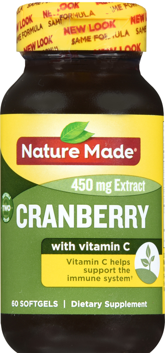 Nature Made Cranberry 450mg w/Vitamin C Softgels 60ct