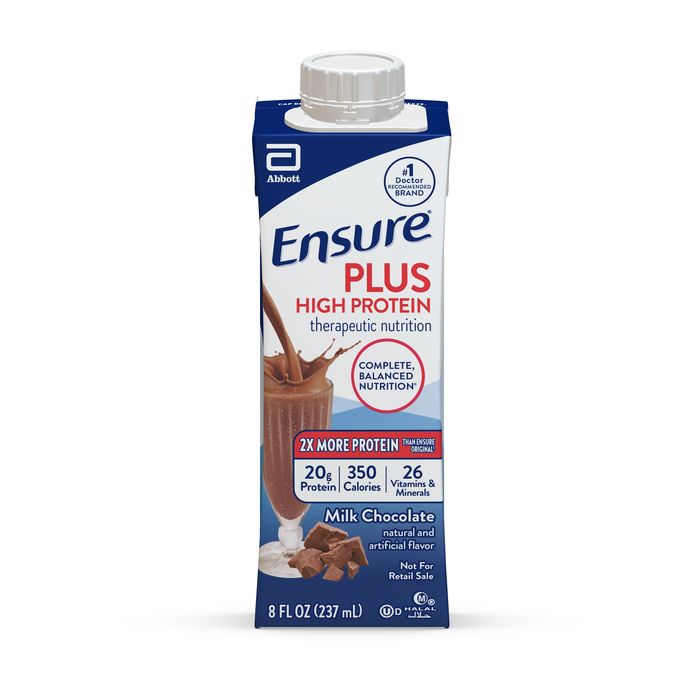 ENSURE PLUS HIGH PROTEIN CHOC LIQ 24X8OZ