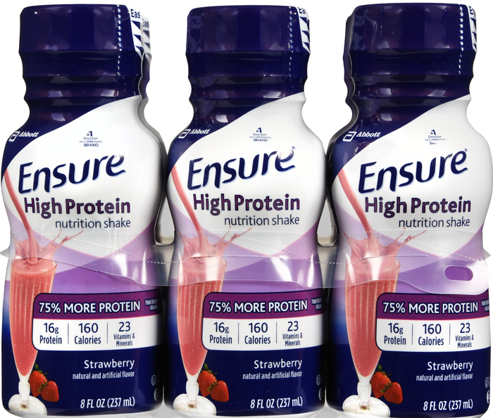 Ensure Active High Protein Nutrition Shake 8oz Strawberry 6ct