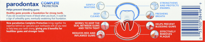 PARODONTAX COMPLETE TOOTHPASTE 3.4 OZ.