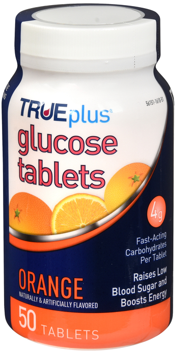 TRUEPLUS GLUCOSE TABLET ORANGE 50CT