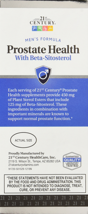 21st Century Prostate Health with Beta-Sitosterol 125mg Softgels 60ct