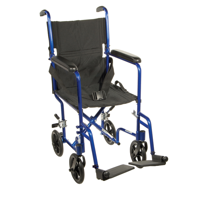 Transport Chair Lightweight Blue 19"