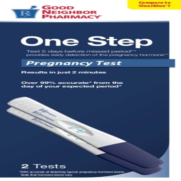 Good Neighbor Pharmacy Pregnancy Test One Step 2ct