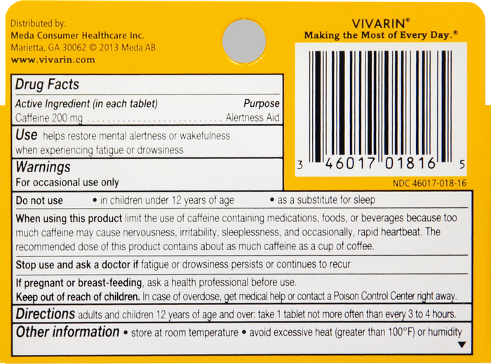 Vivarin Caffeine Alertness Aid Tablets 16ct