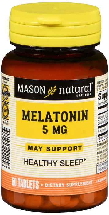 MELATONIN 5MG TABLETS 60CT MASON