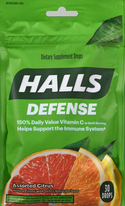 Hall's Assorted Citrus Cough Defense Drops 30ct