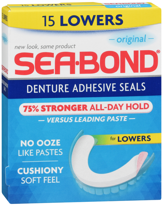 Sea Bond Secure Lower Denture Adhesive Seals 15ct