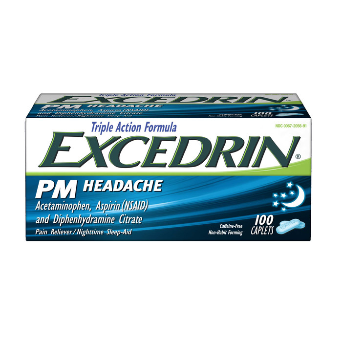 EXCEDRIN PM TRIPLE ACTION CAPLET 100CT