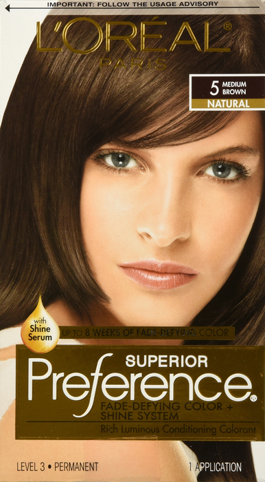 L'Oreal Paris Superior Preference Medium Brown Permanent Hair Color 1ct