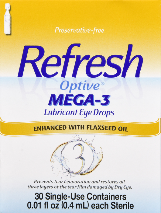 Refresh Optive Mega-3 Preservative Free Eye Drops 30x0.4ml