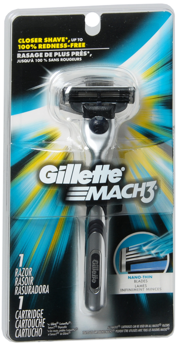 Gillette Mach3 Razor Handle + 1 Blade Refill 1ct