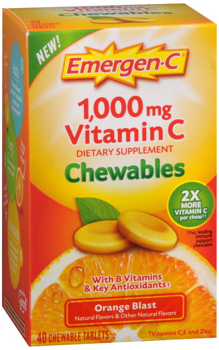 EMERGEN-C VIT C ORANGE CHEW TAB 40CT