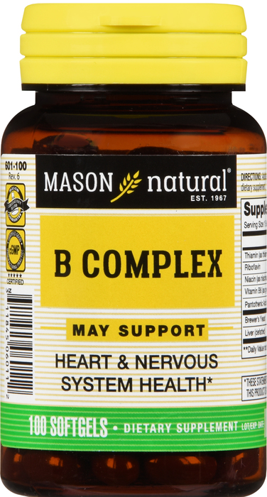 VIT B COMPLEX 100MCG SOFTGLS 100CT MASON