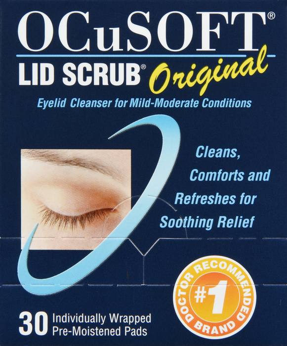 Ocusoft Eyelid Scrub Pre-Moistened Pad 30ct