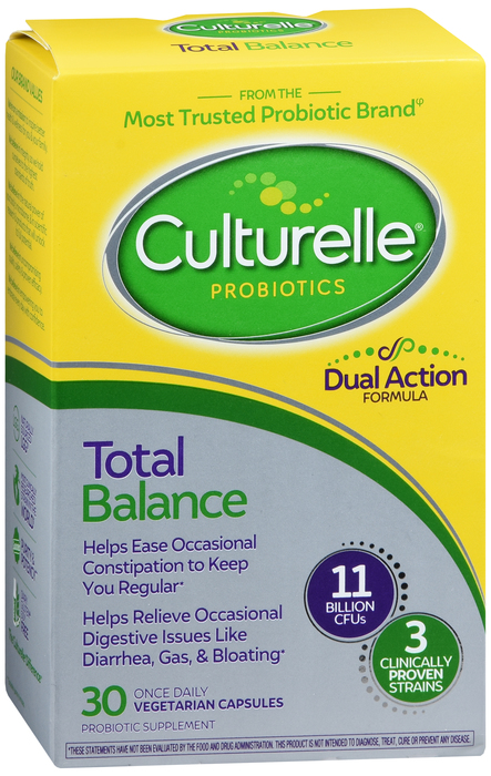 Culturelle Probiotics Dual Action Total Balance Capsules 30ct