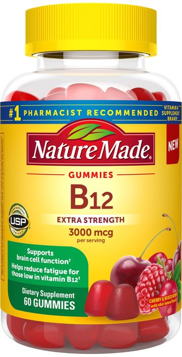 B12 EXTRA STRENGTH 3000 MCG GMY 60CT NM