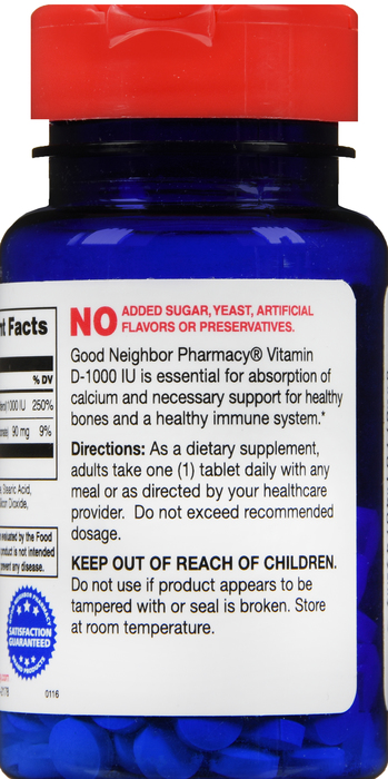 Good Neighbor Pharmacy Vitamin D 1000 IU Tablets 100ct