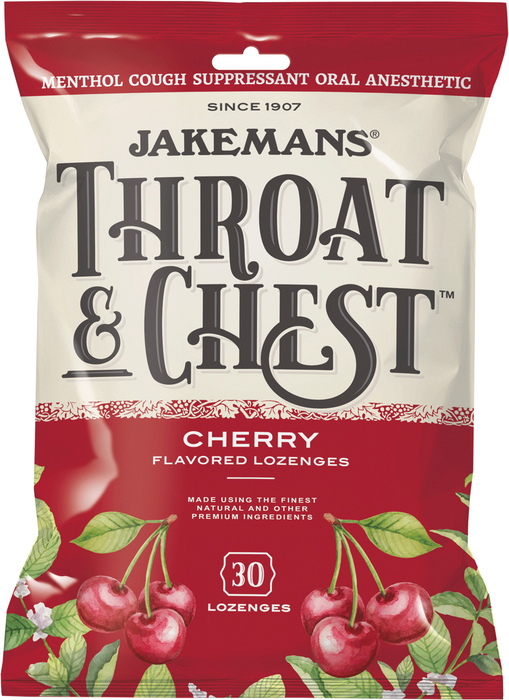 JAKEMANS THROAT & CHEST CHERRY LOZ 30CT