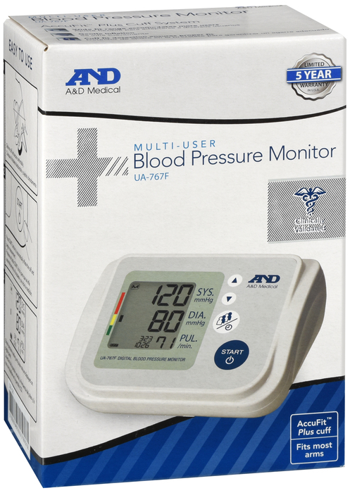 A&D Blood Pressure Digital Auto Wide Cuff No AC UA767F