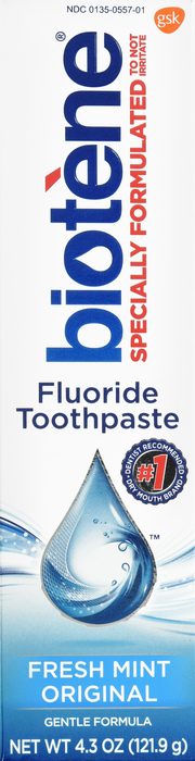 Biotene Fluoride Fresh Mint Original Toothpaste 4.3oz